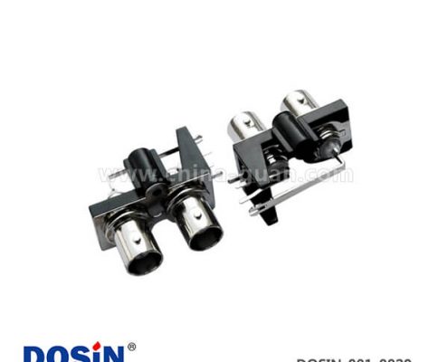 bnc接口板端PCB黑色塑膠外殼射頻同軸連接器彎式母頭
