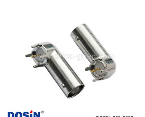 bnc 接口鋅合金彎式母頭4腳射頻同軸連接器PCB板端