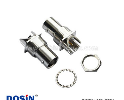 bnc 阻抗PCB板端直式鋅合金母頭穿墻射頻同軸連接器