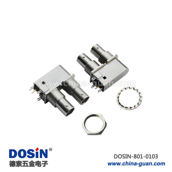 bnc接頭阻抗50歐姆引腳母頭射頻同軸連接器PCB板端