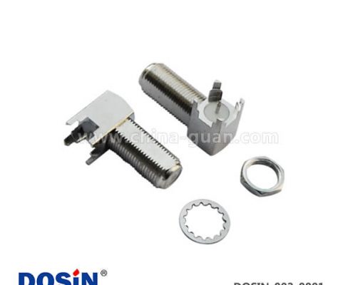 連接器 pcb RF射頻同軸F頭彎式母頭穿墻板端