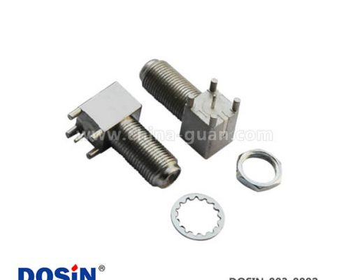 pcb連接器頭90度RF射頻同軸F頭彎式穿墻母頭接板