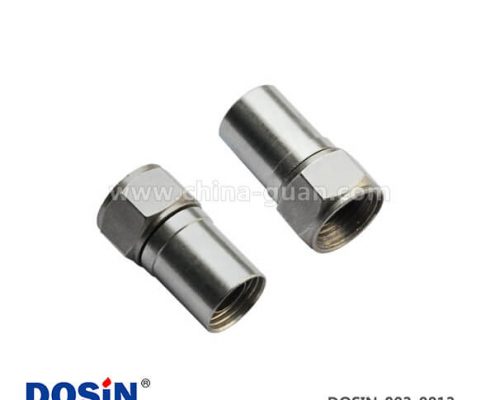 有線電視線直通頭F頭RF射頻同軸連接器直式公頭接線