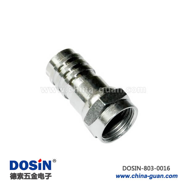 接線快插頭直式公頭F頭RF射頻同軸連接器