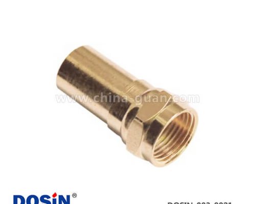 有限電視公制f頭鍍金直式公頭 RF射頻同軸連接器