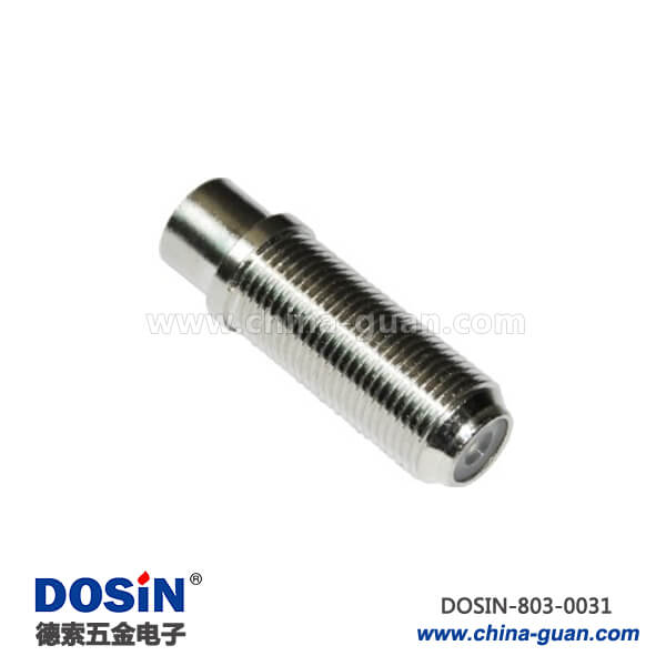 f母頭視頻接頭加長型直式穿墻母頭射頻同軸連接器