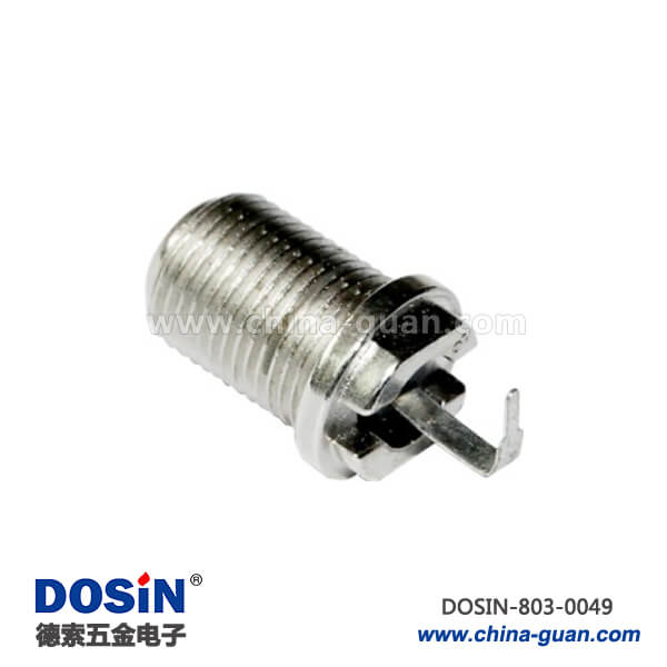 有線電視f頭RF射頻同軸彎式穿墻連接器