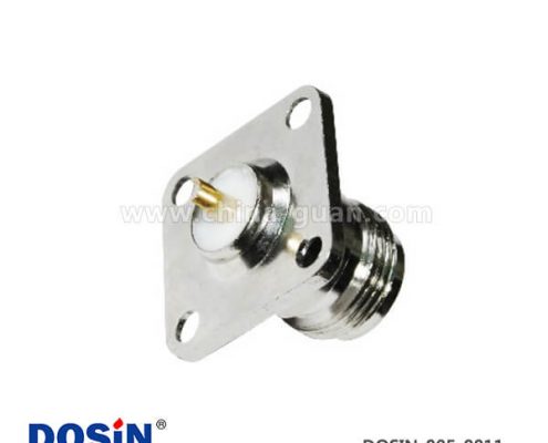 射頻同軸連接器n 4孔方形法蘭盤直式母頭面板安裝