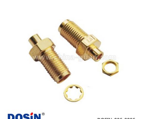 sma同軸連接器直式穿墻焊接鍍金同軸線纜