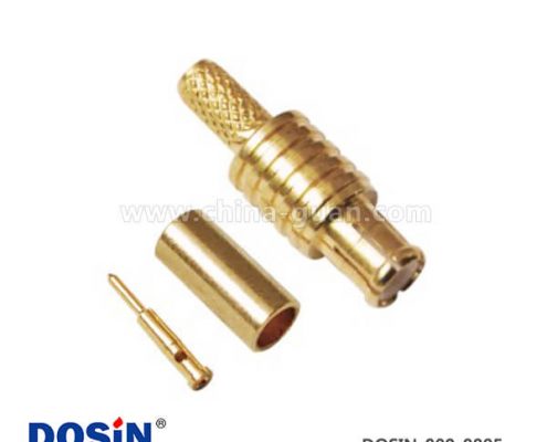 mcx射頻同軸連接器直式壓接式鍍金母頭