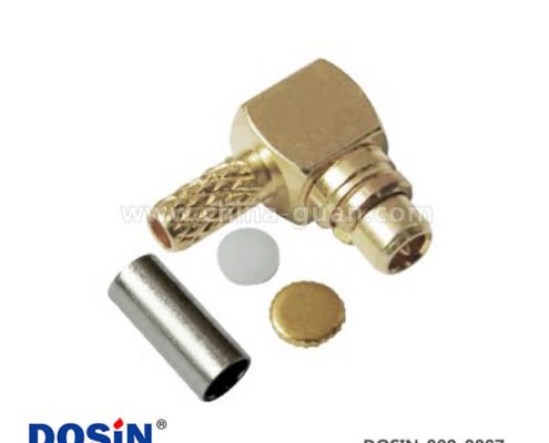 MMCX同軸連接器 公頭彎式壓接同軸線纜MMCX接頭