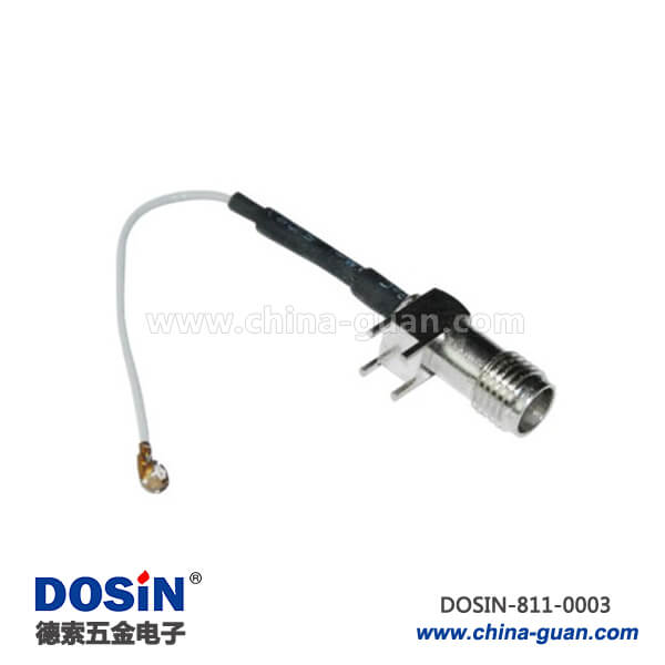 811-0003 IPX U.FL射頻同軸跳線線材接SMA彎插母頭