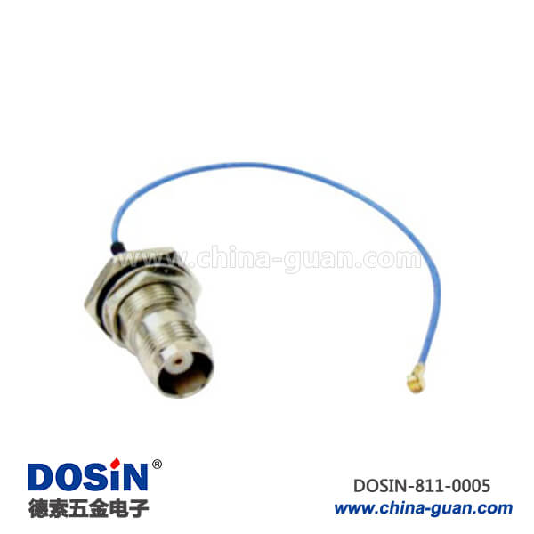 tnc穿墻母頭接rg174射頻同軸線材接ipex