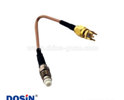 pcb直式封裝sma頭接rg174同軸線材接fme頭