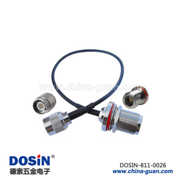811-0026 n型穿墻防水母頭射頻同軸線材接tnc公頭