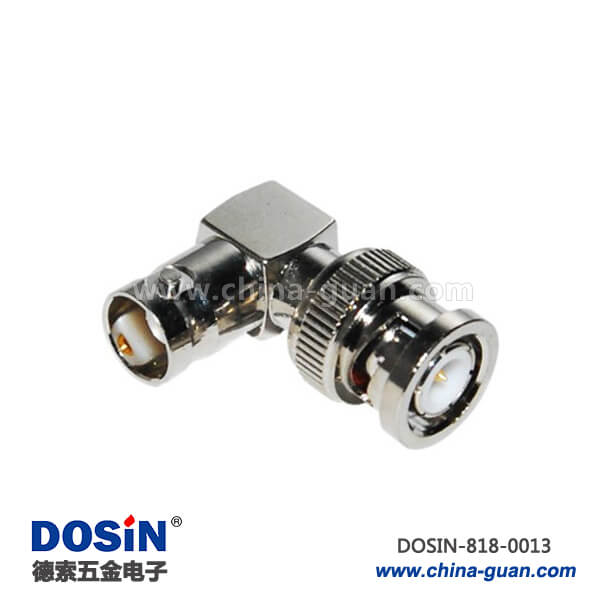 bnc公頭轉(zhuǎn)母頭彎式射頻同軸連接器
