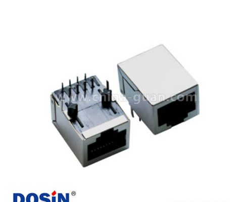 90度超薄型RJ45連接器母座帶屏蔽