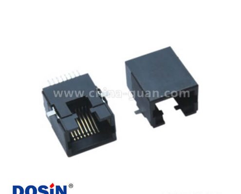 RJ45連接器母頭無屏蔽pcb安裝插座