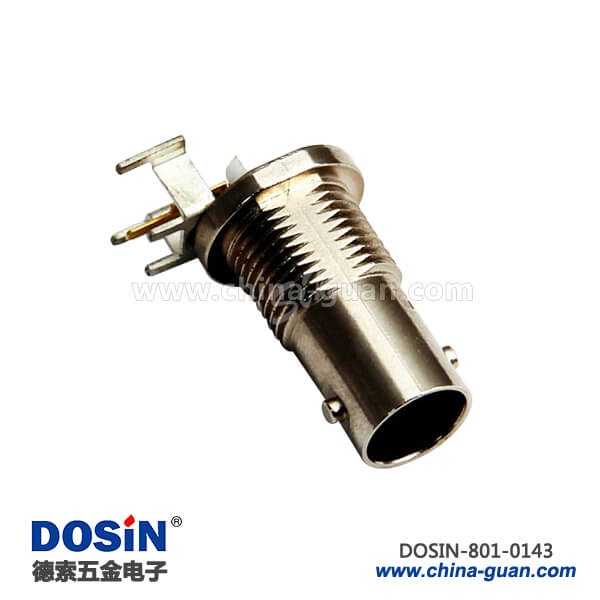 bnc插板PCB板射頻連接器彎式母頭