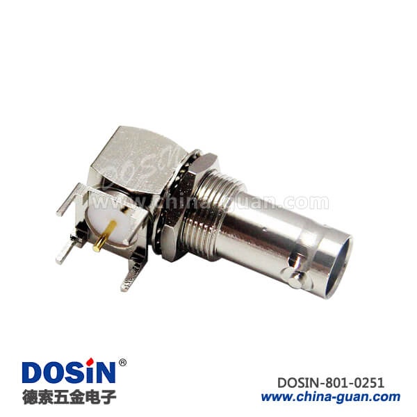 801-0251 bnc 連接器 90度母頭射頻同軸連接器PCB板