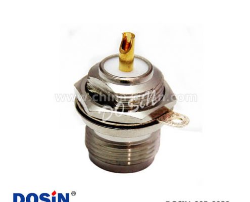 n型母頭焊線式直式穿墻射頻同軸連接器