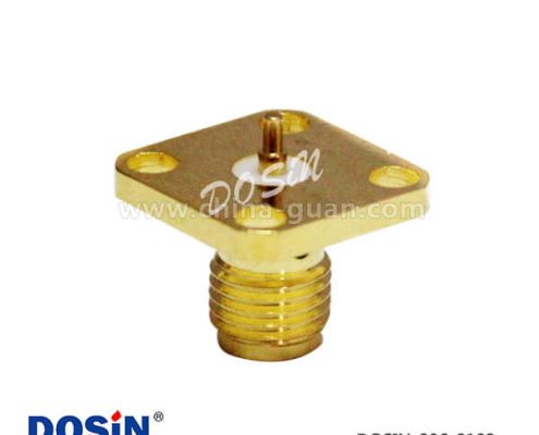 射頻sma母接頭4孔方形法蘭盤(pán)連接器焊線