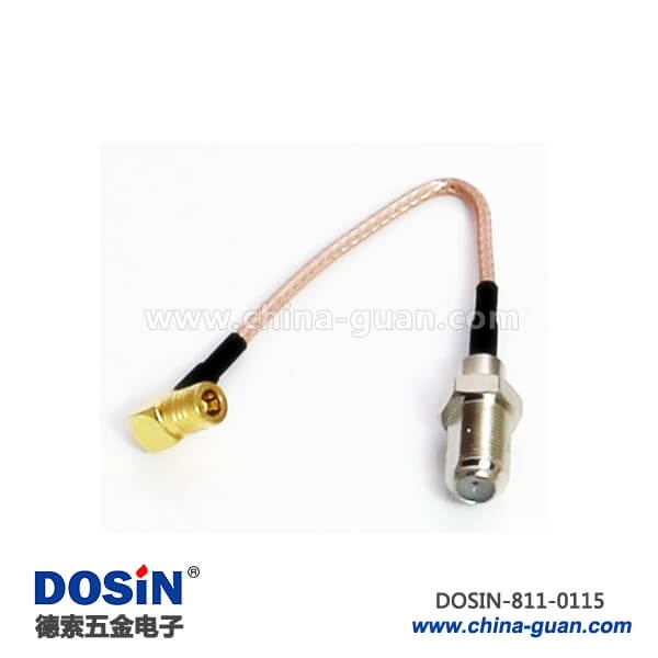 rg179同軸電纜SMB鍍金公頭接F直式母頭