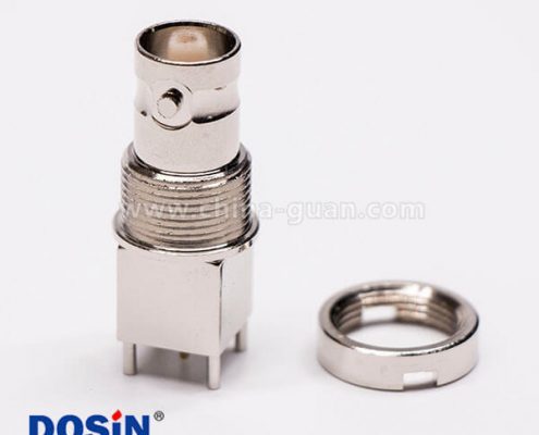 BNC接頭母頭直插PCB板穿墻安裝連接器