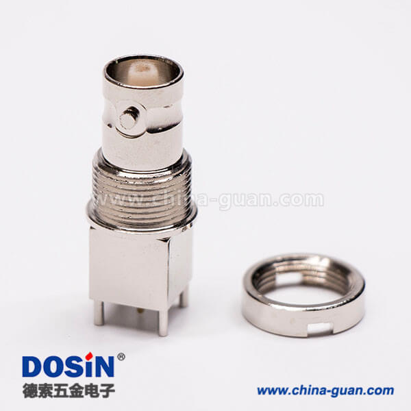 BNC接頭母頭直插PCB板穿墻安裝連接器