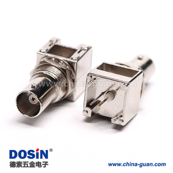 BNC直式射頻同軸75歐鍍鎳面板安裝連接器