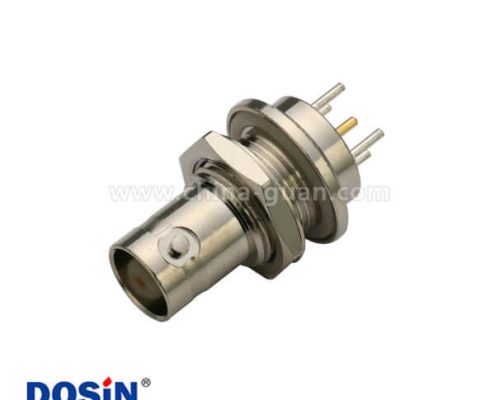 BNC直式穿墻射頻同軸直式母頭連接器