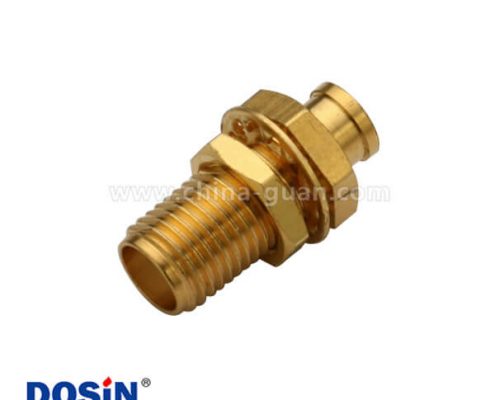 sma 射頻同軸連接器直式穿墻式母頭接線UT085