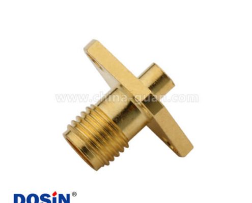 sma 連接器 母頭4孔方形法蘭座 同軸線纜UT141