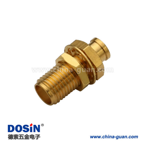 DOSIN-806-1007 sma同軸連接器RF射頻穿墻直式母頭焊接線纜UT141