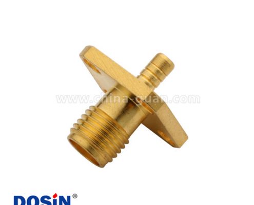 sma4孔法蘭母頭直式同軸電纜連接器