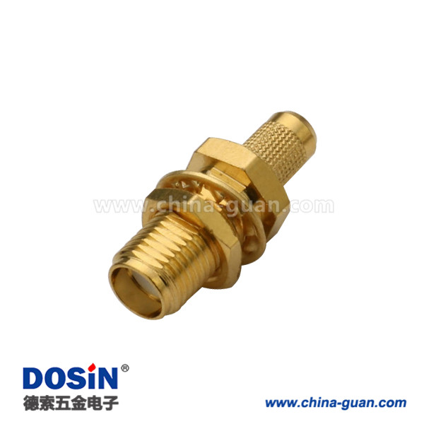 sma反極性插座直式穿墻同軸線纜RG400