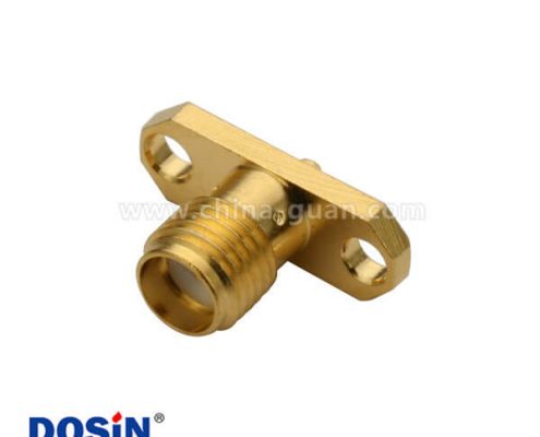 sma法蘭盤直式2孔鍍金母頭面板安裝