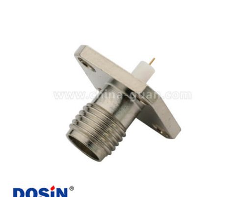 SMA鐵氟龍法蘭盤4孔直式母頭面板安裝音視頻連接器