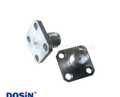 SMA不銹鋼直式母頭4孔法蘭盤(pán)面板安裝有線(xiàn)電視連接器