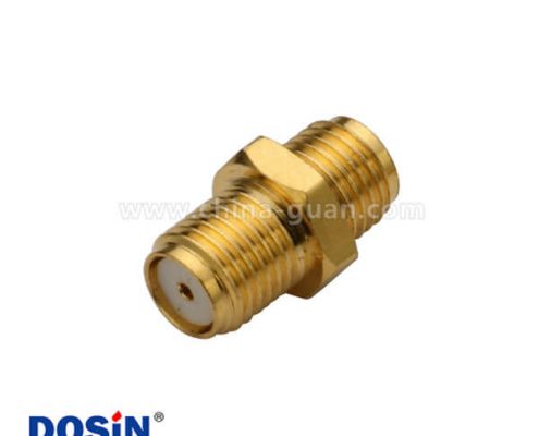 SMA鍍金直式母頭轉母頭穿墻式面板安裝電視線SMA接頭