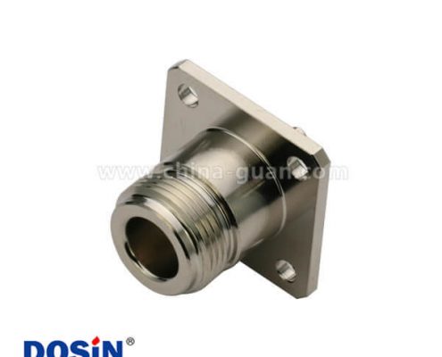 n頭母頭射頻同軸插座4孔法蘭盤面板連接線UT14