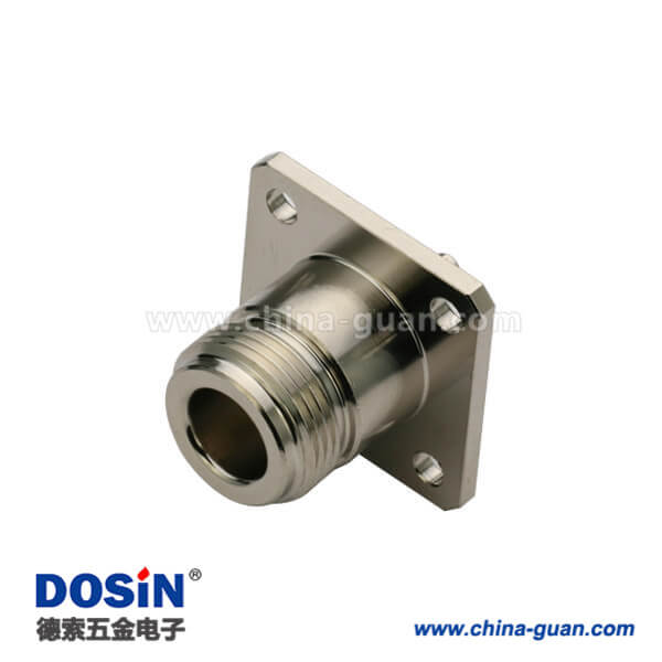 DOSIN-805-1039 n型連接器插座直式母頭4孔法蘭盤面板安裝
