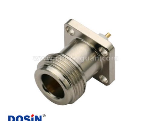 n系列連接器母頭帶4孔法蘭盤有線電視插頭