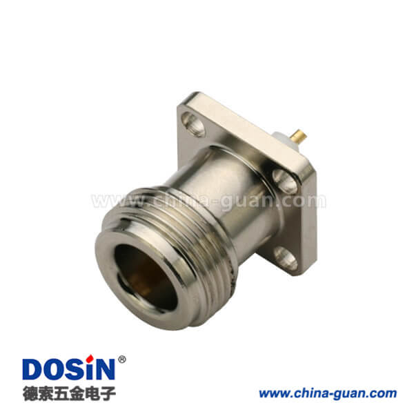 DOSIN-805-1040 n系列連接器母頭帶4孔法蘭盤有線電視插頭