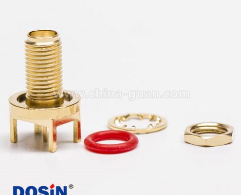 SMA連接器母頭直式插孔接PCB板防水接頭