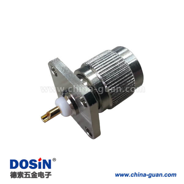 DOSIN-802-1026 tnc焊接直式公頭4孔方形法蘭盤(pán)面板安裝