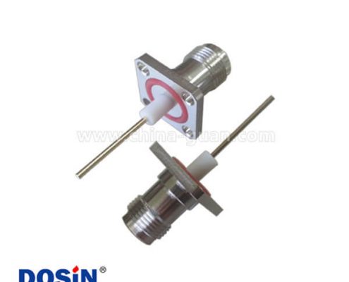 tnc射頻同軸連接器法蘭盤4孔面板安裝直式母頭