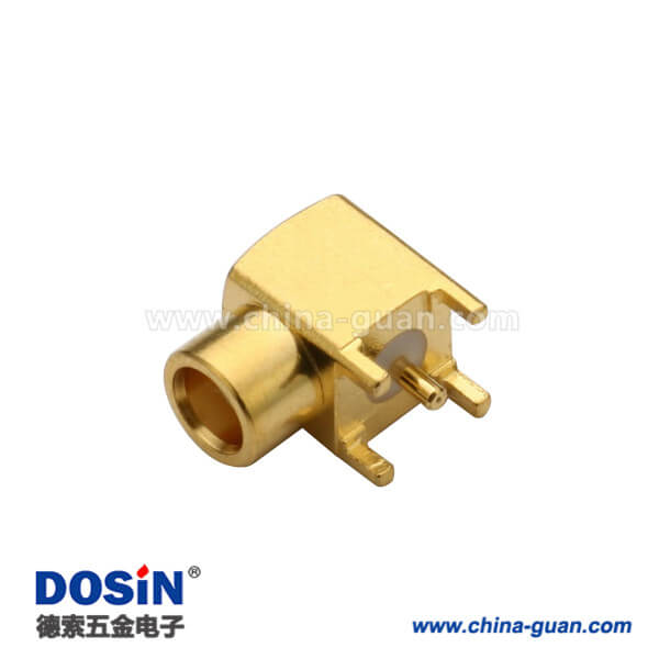 mcxPCB板端彎式母頭射頻連接器有線電視r(shí)f頭