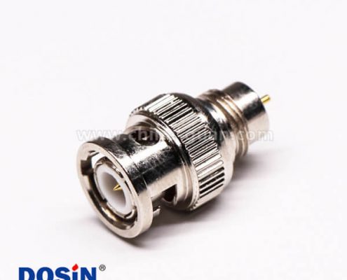 bnc同軸連接器公頭壓鑄成型直式帶花紋接線