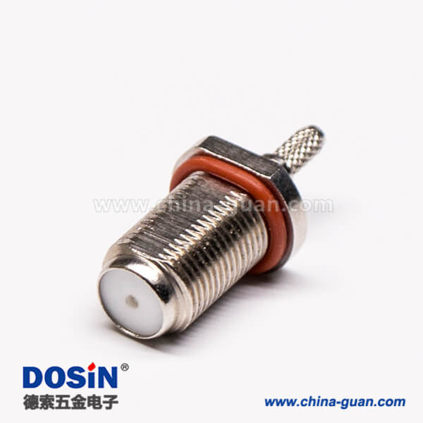 英制f母頭直式防水接線(xiàn)RG316壓接式